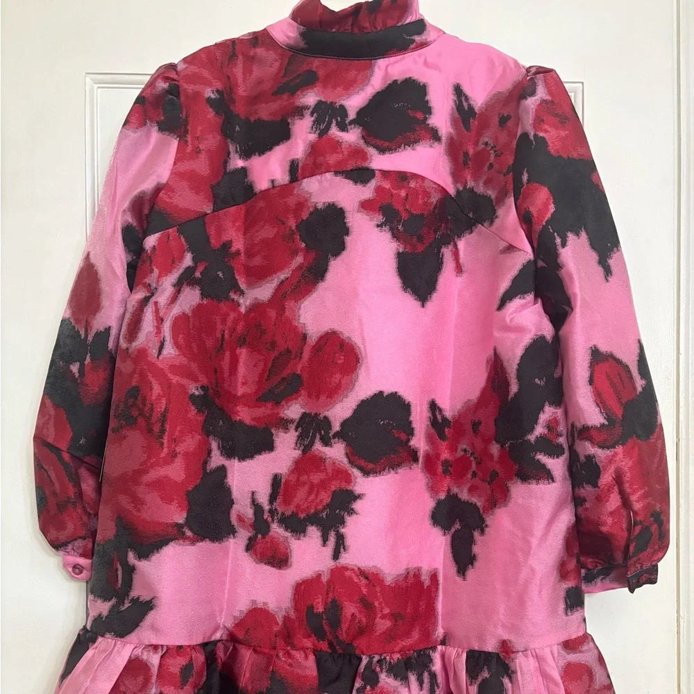 Tuckernuck Palmerston Cerise Blossom Jacquard Dress - Picture 2 of 3